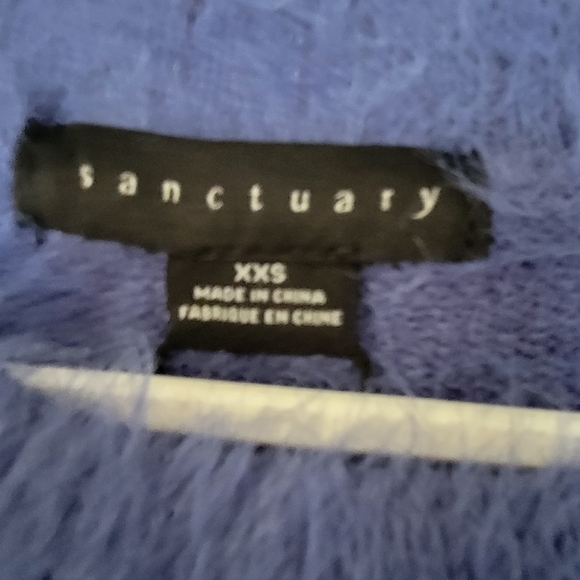 Sanctuary Oversize fuzy blue long sleeve , crew neck sweater, very soft - Picture 5 of 5